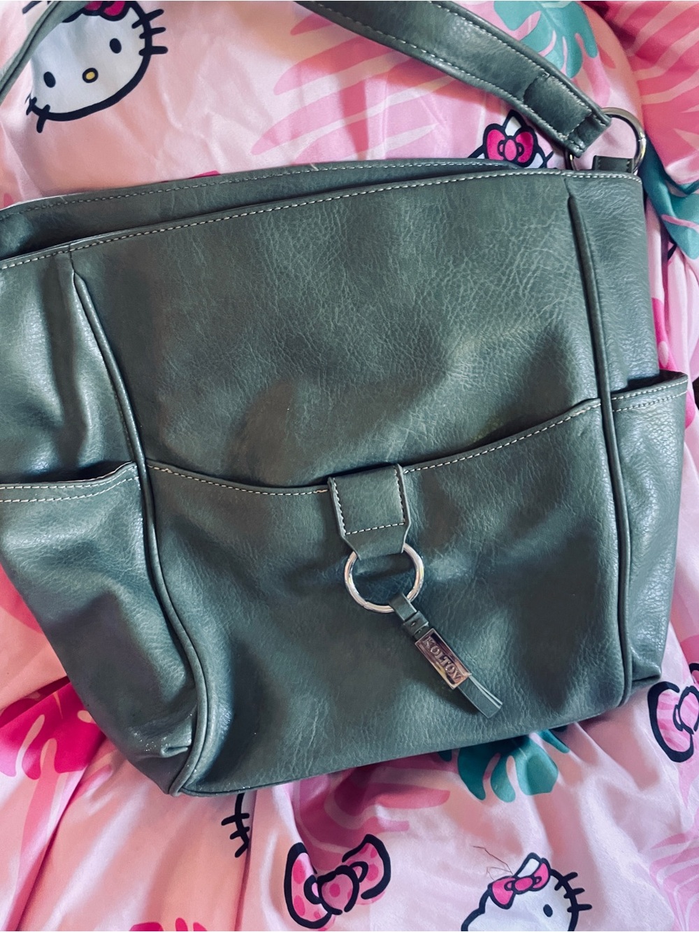 Koltov olive color handbag purse excellent condition